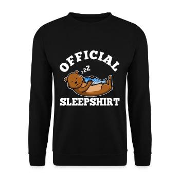 Chemise de nuit officielle Otter - Sweat-shirt Unisexe - noir - Devant - Alina (178cm) & Michal (187cm)