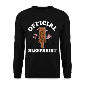 Official sleepshirt Otter - Unisex Pullover - Schwarz - Vorne - Alina (178cm) & Michal (187cm)