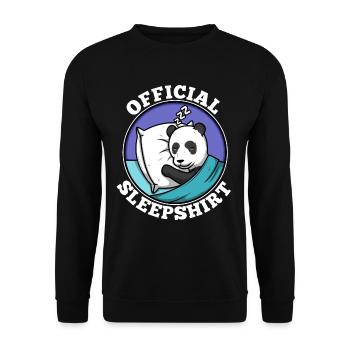 Official sleepshirt Panda - Unisex Pullover - Schwarz - Vorne - Alina (178cm) & Michal (187cm)