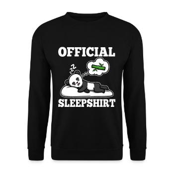 Official sleepshirt Panda - Unisex Pullover - Schwarz - Vorne - Alina (178cm) & Michal (187cm)