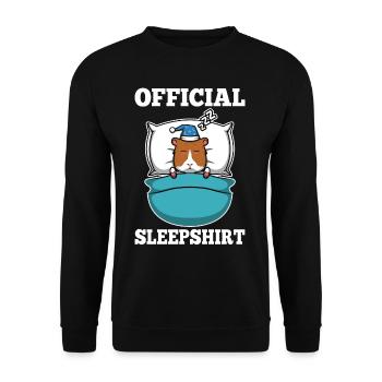 Chemise de nuit officielle Cochon d’Inde - Sweat-shirt Unisexe - noir - Devant - Alina (178cm) & Michal (187cm)