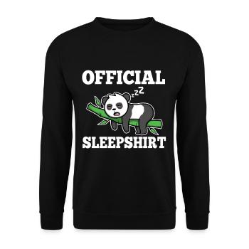 Chemise de nuit officielle Panda - Sweat-shirt Unisexe - noir - Devant - Alina (178cm) & Michal (187cm)