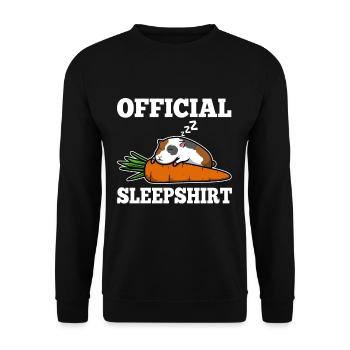 Chemise de nuit officielle Cochon d’Inde - Sweat-shirt Unisexe - noir - Devant - Alina (178cm) & Michal (187cm)