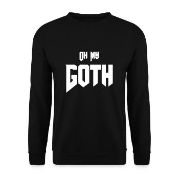 Gothic Lover Oh My Goth - Unisex Sweatshirt - black - Front - Alina (178cm) & Michal (187cm)
