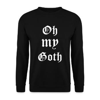 Gothic Lover Oh My Goth - Unisex Sweatshirt - black - Front - Alina (178cm) & Michal (187cm)