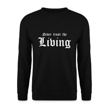 Gothic Lover Never Trust the Living - Unisex Sweatshirt - black - Front - Alina (178cm) & Michal (187cm)