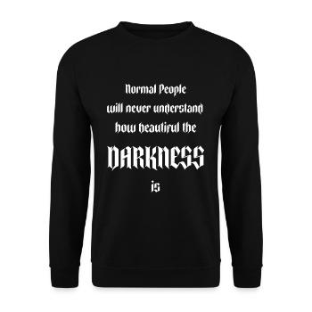 Gothic Lover Normal People Never Become - Unisex Sweatshirt - black - Front - Alina (178cm) & Michal (187cm)