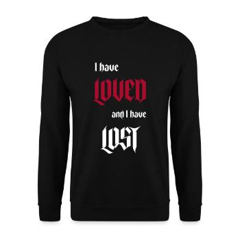 Gothic Lover I loved and I have - Unisex Sweatshirt - black - Front - Alina (178cm) & Michal (187cm)