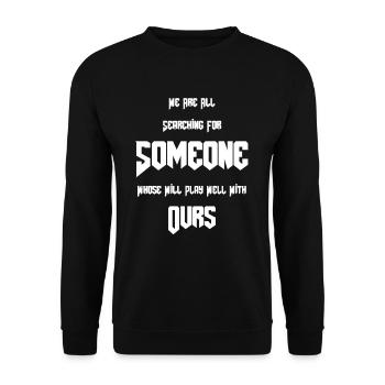 Gothic Lover We are all looking for - Unisex Sweatshirt - black - Front - Alina (178cm) & Michal (187cm)