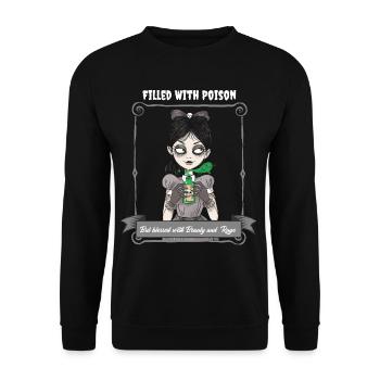Lolita gothique remplie de poison mais bénie avec - Sweat-shirt Unisexe - noir - Devant - Alina (178cm) & Michal (187cm)