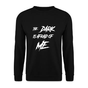 Gothic Lover The Darkness Is Afraid of Me - Unisex Sweatshirt - black - Front - Alina (178cm) & Michal (187cm)
