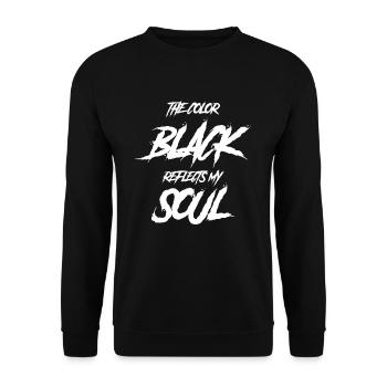 Gothic Lover La couleur noire reflète mon - Sweat-shirt Unisexe - noir - Devant - Alina (178cm) & Michal (187cm)