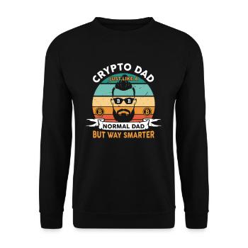 Crypto Dad Just Like A Normal Dad But Way Smarter - Unisex Pullover - Schwarz - Vorne - Alina (178cm) & Michal (187cm)