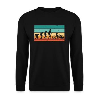 Vintage Evolution Handbike - Unisex Sweatshirt - black - Front - Alina (178cm) & Michal (187cm)