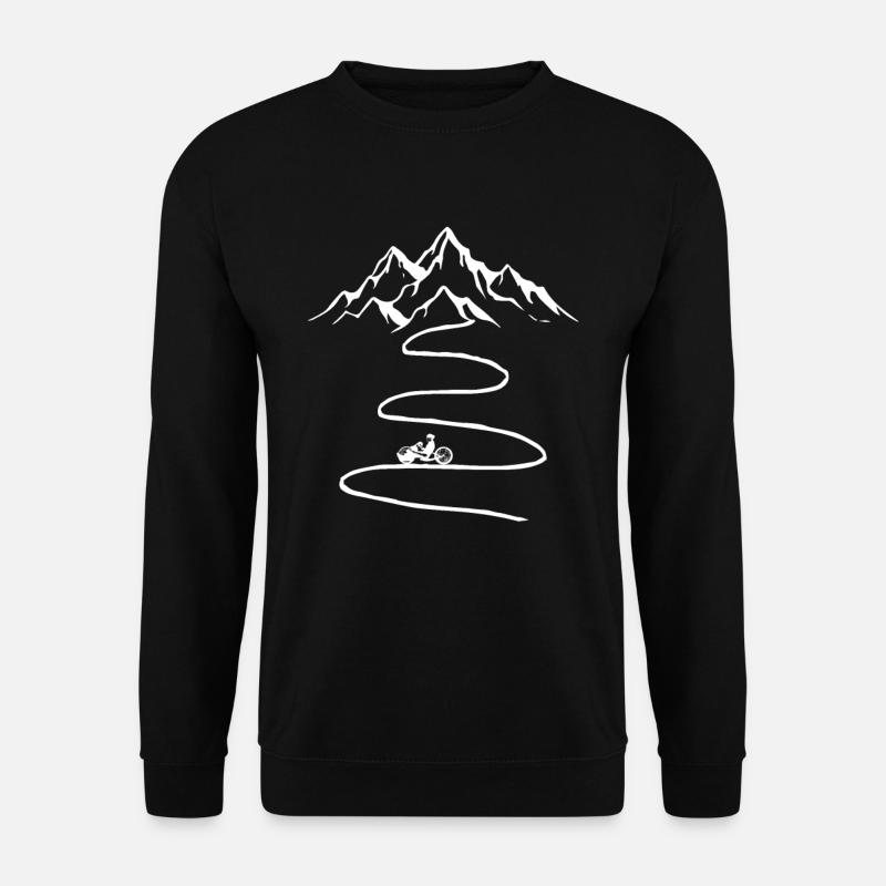 Handbike Berge Rollstuhl Fahrrad - Unisex Pullover - Schwarz
