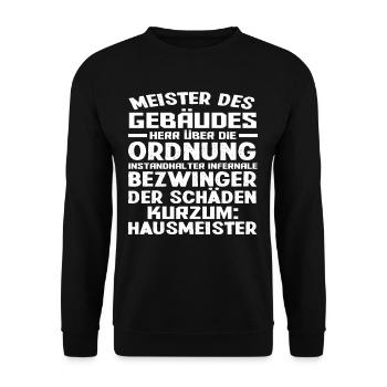 Hausmeister - Unisex Pullover - Schwarz - Vorne - Alina (178cm) & Michal (187cm)