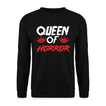 Horror Movies Queen Halloween - Unisex Sweatshirt - black - Front - Alina (178cm) & Michal (187cm)