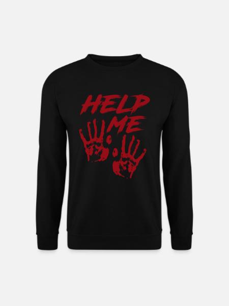 Horror Filme Hilfe Blut Hände Geschenk - Unisex Pullover - Schwarz