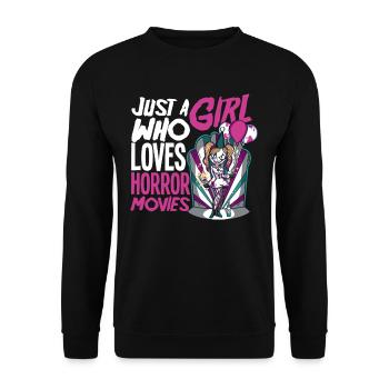 Horror Movies Girls Women - Unisex Sweatshirt - black - Front - Alina (178cm) & Michal (187cm)