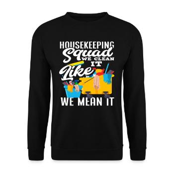 Troupe de femmes de ménage - Sweat-shirt Unisexe - noir - Devant - Alina (178cm) & Michal (187cm)