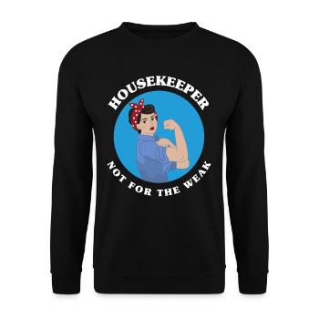 Housekeeper Cleaning Lady Stark - Unisex Sweatshirt - black - Front - Alina (178cm) & Michal (187cm)