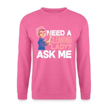 Femme de ménage Cleaner - Sweat-shirt Unisexe - rose - Devant