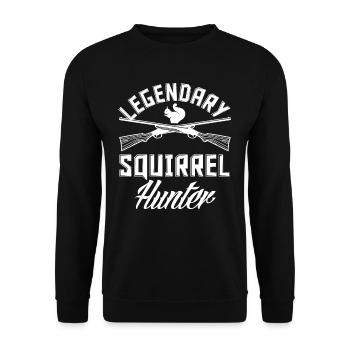Cadeau de chasse chasseur d’écureuils - Sweat-shirt Unisexe - noir - Devant - Alina (178cm) & Michal (187cm)