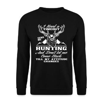 Jägder Hunting Lovers Cadeau - Sweat-shirt Unisexe - noir - Devant - Alina (178cm) & Michal (187cm)