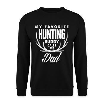 Papa Fête des Pères Cadeau Chasseur de cerfs - Sweat-shirt Unisexe - noir - Devant - Alina (178cm) & Michal (187cm)