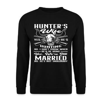 Femme de chasseur - Sweat-shirt Unisexe - noir - Devant - Alina (178cm) & Michal (187cm)