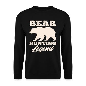Légende du chasseur d’ours - Sweat-shirt Unisexe - noir - Devant - Alina (178cm) & Michal (187cm)
