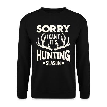 Hunting Hunter Hunting Hunting Season Cadeau - Sweat-shirt Unisexe - noir - Devant - Alina (178cm) & Michal (187cm)