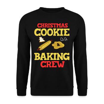 Christmas Baking Cookies Cookies Gingerbread - Unisex Sweatshirt - black - Front - Alina (178cm) & Michal (187cm)