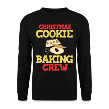 Christmas Baking Cookies Cookies Gingerbread - Unisex Sweatshirt - black - Front - Alina (178cm) & Michal (187cm)