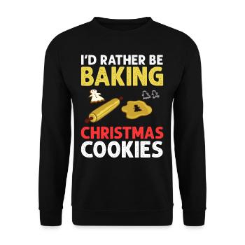 Christmas Baking Cookies Cookies Gingerbread - Unisex Sweatshirt - black - Front - Alina (178cm) & Michal (187cm)