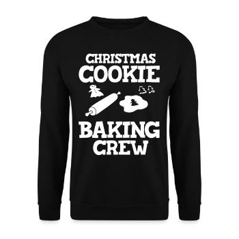 Christmas Baking Cookies Cookies Gingerbread - Unisex Sweatshirt - black - Front - Alina (178cm) & Michal (187cm)