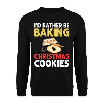 Christmas Baking Cookies Cookies Gingerbread - Unisex Sweatshirt - black - Front - Alina (178cm) & Michal (187cm)