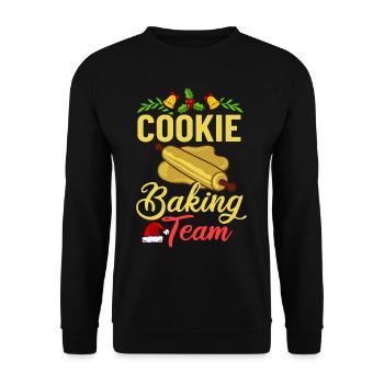 Christmas Baking Cookies Cookies Gingerbread - Unisex Sweatshirt - black - Front - Alina (178cm) & Michal (187cm)