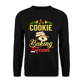 Christmas Baking Cookies Cookies Gingerbread - Unisex Sweatshirt - black - Front - Alina (178cm) & Michal (187cm)