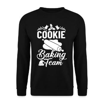 Christmas Baking Cookies Cookies Gingerbread - Unisex Sweatshirt - black - Front - Alina (178cm) & Michal (187cm)