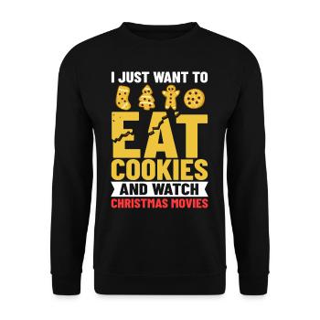 Christmas Cookies Biscuit Baking Christmas biscuits - Unisex Sweatshirt - black - Front - Alina (178cm) & Michal (187cm)