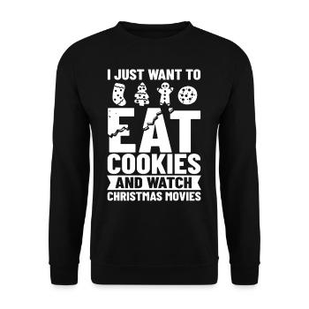 Christmas Cookies Biscuit Baking Christmas biscuits - Unisex Sweatshirt - black - Front - Alina (178cm) & Michal (187cm)