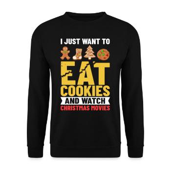 Christmas Cookies Biscuit Baking Christmas biscuits - Unisex Sweatshirt - black - Front - Alina (178cm) & Michal (187cm)