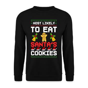 Christmas Cookies Biscuit Baking Christmas biscuits - Unisex Sweatshirt - black - Front - Alina (178cm) & Michal (187cm)