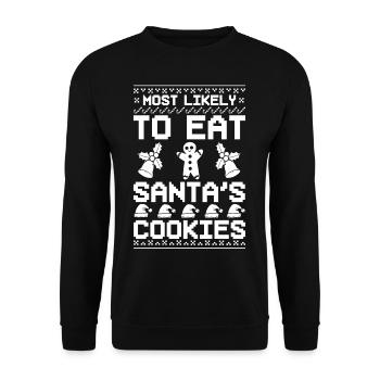 Christmas Cookies Biscuit Baking Christmas biscuits - Unisex Sweatshirt - black - Front - Alina (178cm) & Michal (187cm)