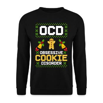 Christmas Cookies Biscuit Baking Christmas biscuits - Unisex Sweatshirt - black - Front - Alina (178cm) & Michal (187cm)