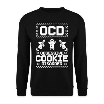 Christmas Cookies Biscuit Baking Christmas biscuits - Unisex Sweatshirt - black - Front - Alina (178cm) & Michal (187cm)