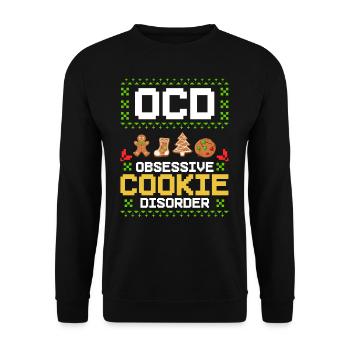 Christmas Cookies Biscuit Baking Christmas biscuits - Unisex Sweatshirt - black - Front - Alina (178cm) & Michal (187cm)