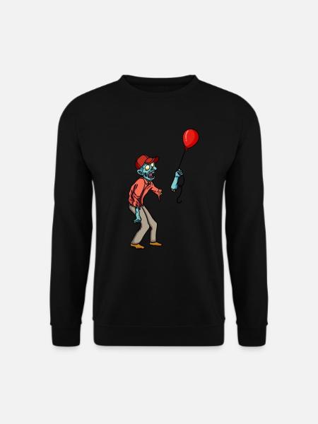 Zombie Balloon sarcasm halloween balloon - Unisex Sweatshirt - black