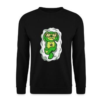 Grass Bear Lunettes de soleil Green Cloud Chilling - Sweat-shirt Unisexe - noir - Devant - Alina (178cm) & Michal (187cm)